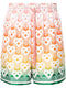 Heart-monogram silk shorts