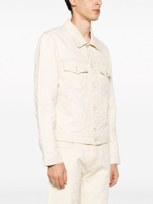 monogram-jacquard denim jacket