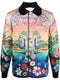 L'Envol print quilted satin jacket