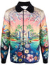 L'Envol print quilted satin jacket