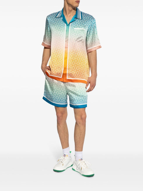 monogram-print deck shorts