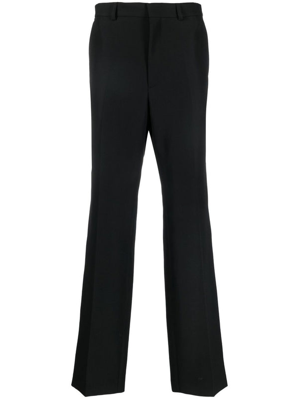 flared-leg design trousers
