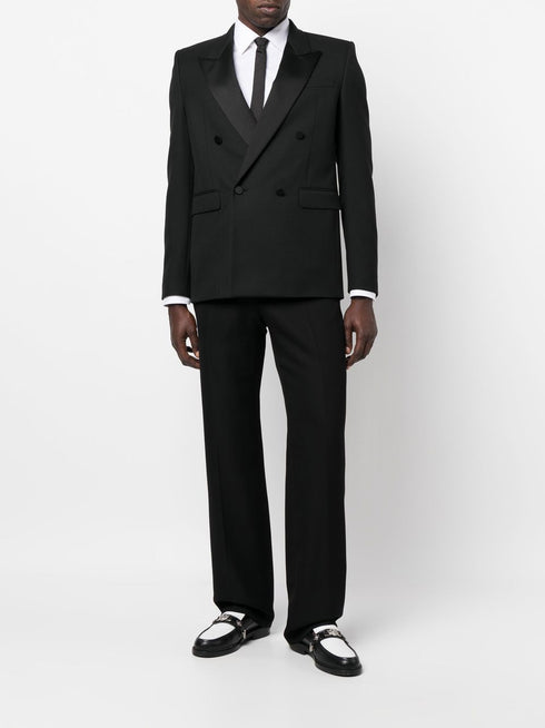 flared-leg design trousers