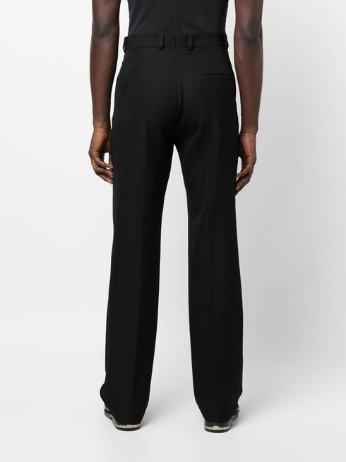 flared-leg design trousers