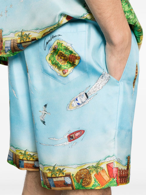 Maison Sur Piloti silk shorts