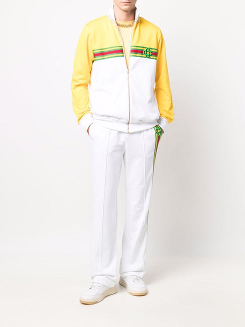 colour-block zipped jacket