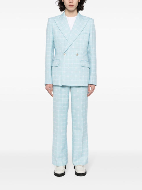 double-breasted wool blazer