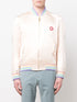 silk logo-embroidered bomber jacket