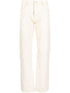 monogram-jacquard straight-leg jeans
