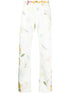 graphic-print straight-leg jeans