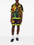 graphic-print silk shorts