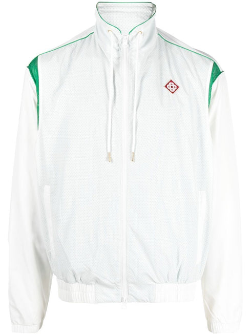 perforated panelled track jacket