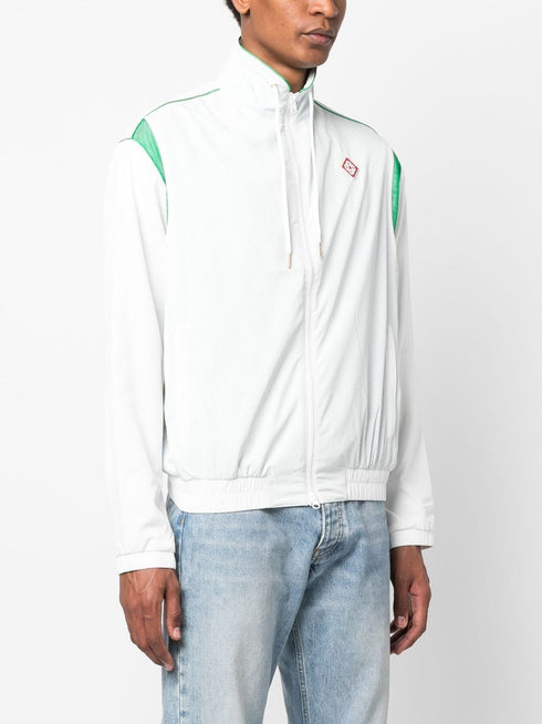 perforated panelled track jacket