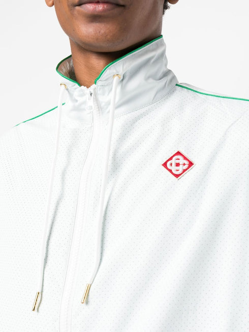 perforated panelled track jacket
