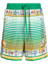 City Scape silk shorts