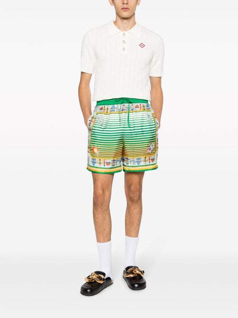 City Scape silk shorts