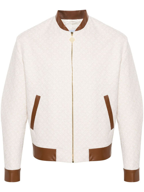 monogram-jacquard bomber jacket