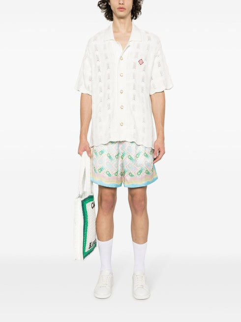 Ping Pong silk shorts