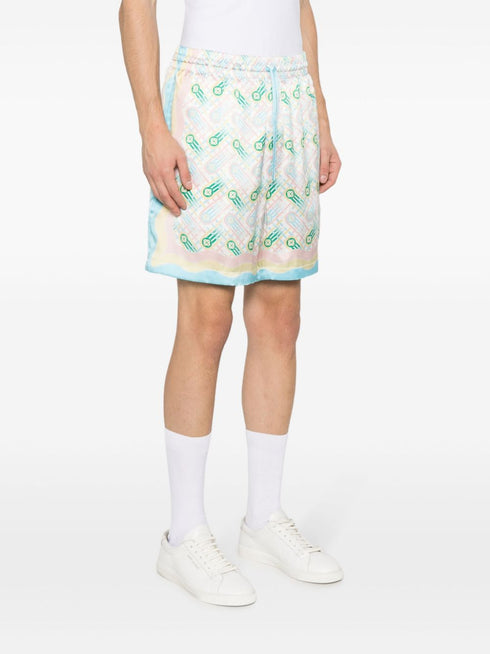 Ping Pong silk shorts