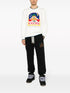Rainbow Crayon Temple-embroidery track pants