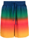 rainbow-ombré silk track shorts