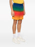 rainbow-ombré silk track shorts