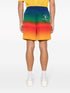 rainbow-ombré silk track shorts