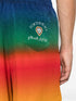 rainbow-ombré silk track shorts