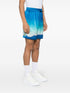 ombré mosaic silk shorts