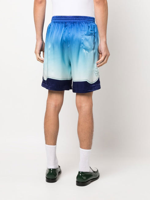 gradient-effect silk shorts