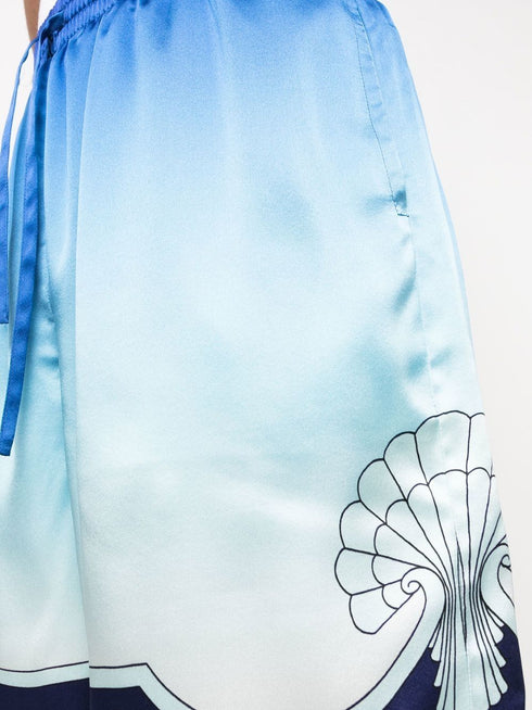 gradient-effect silk shorts