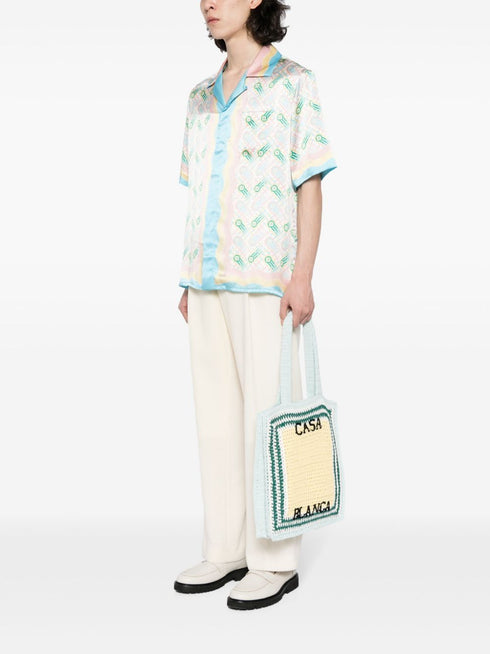 crochet cotton tote bag