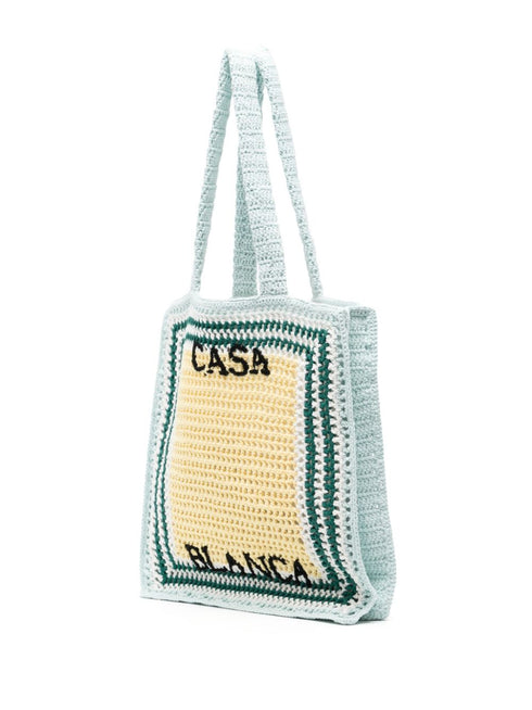 crochet cotton tote bag