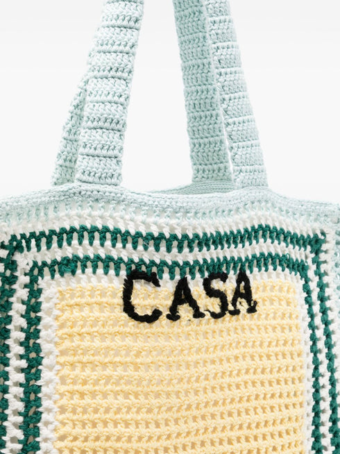 crochet cotton tote bag