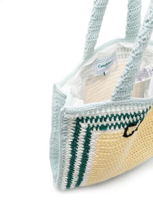 crochet cotton tote bag