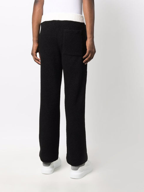 two-tone knitted trousers