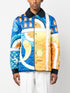 Paysage-print quilted jacket