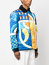 Paysage-print quilted jacket