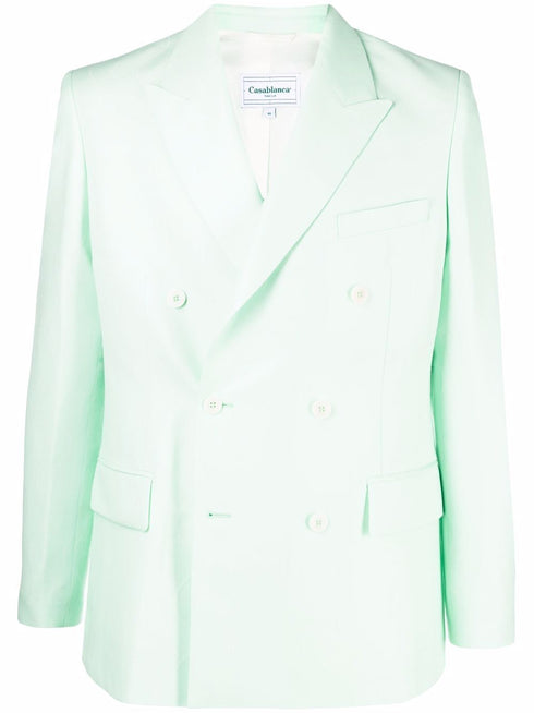 double-breasted tailored blazer