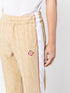 monogram-jacquard velour track pants