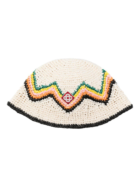 logo-appliqué zigzag bucket hat