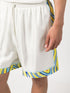 graphic-print silk track shorts