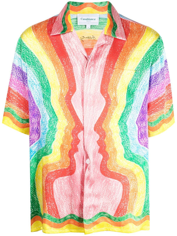 Mind Vibrations Artwork silk shirt