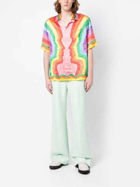 Mind Vibrations Artwork silk shirt