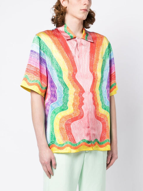 Mind Vibrations Artwork silk shirt