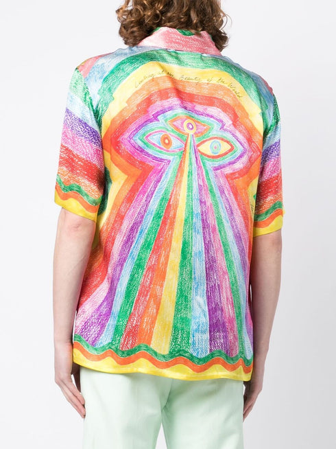 Mind Vibrations Artwork silk shirt