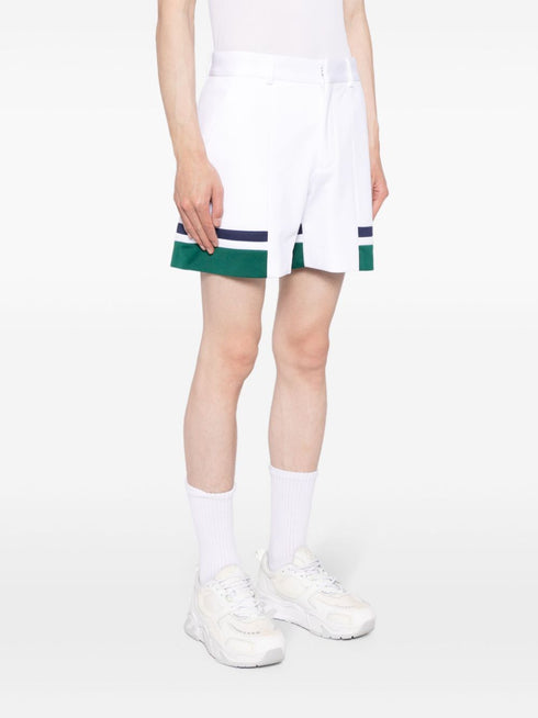 logo-appliqué stripe-detail track shorts