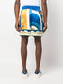 Paysage printed silk shorts