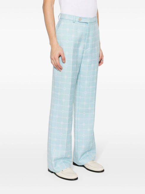 spodnie z logo i prostymi okienkami