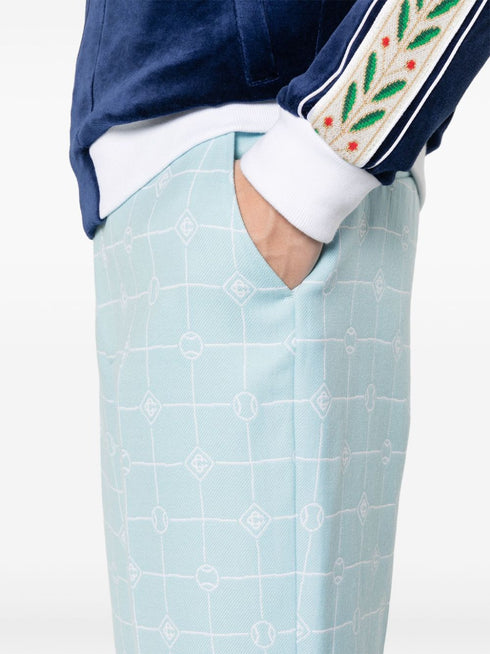 spodnie z logo i prostymi okienkami